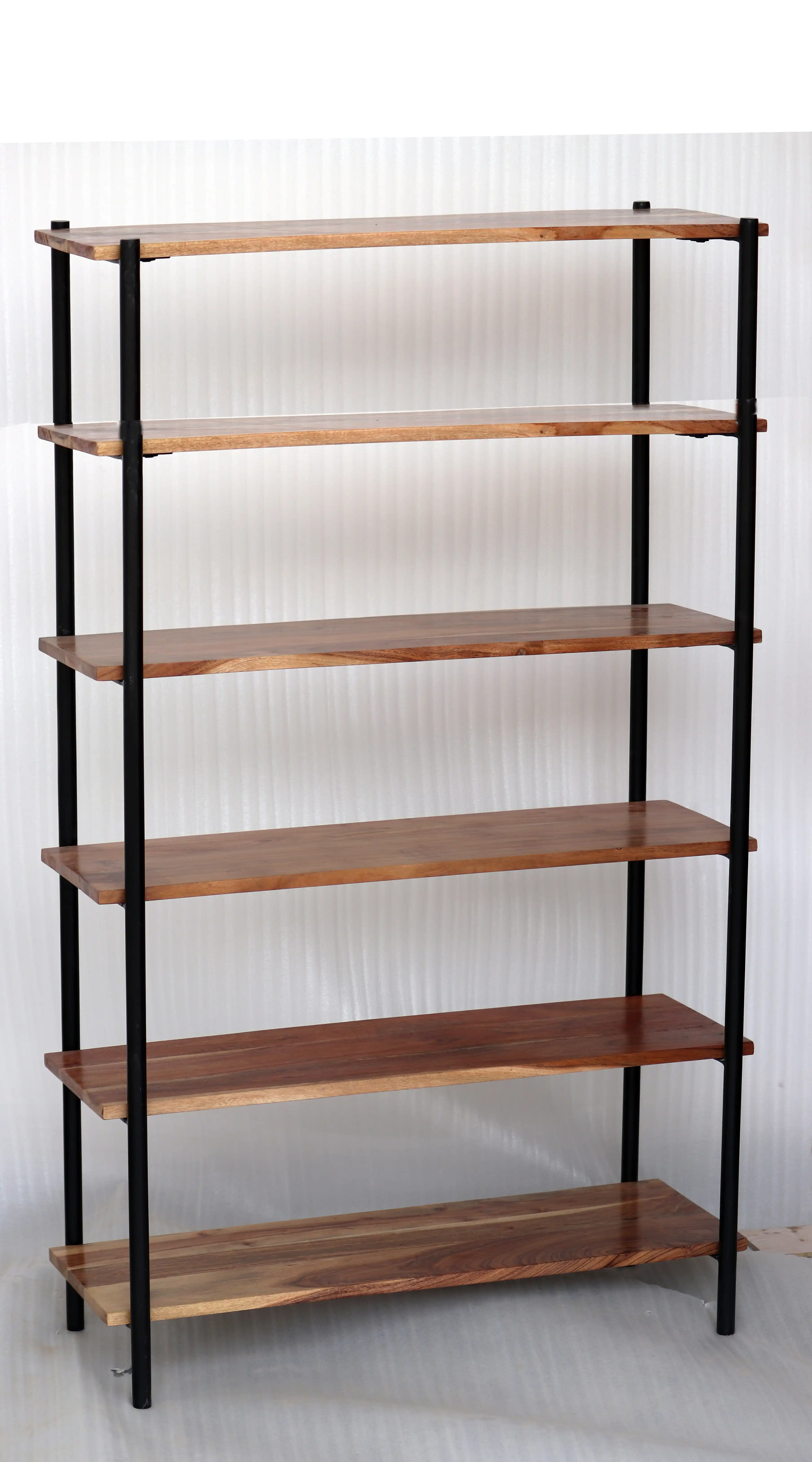 Acacia Wood & Iron Bookshelf with 6 Shelves
(KD) - popular handicrafts